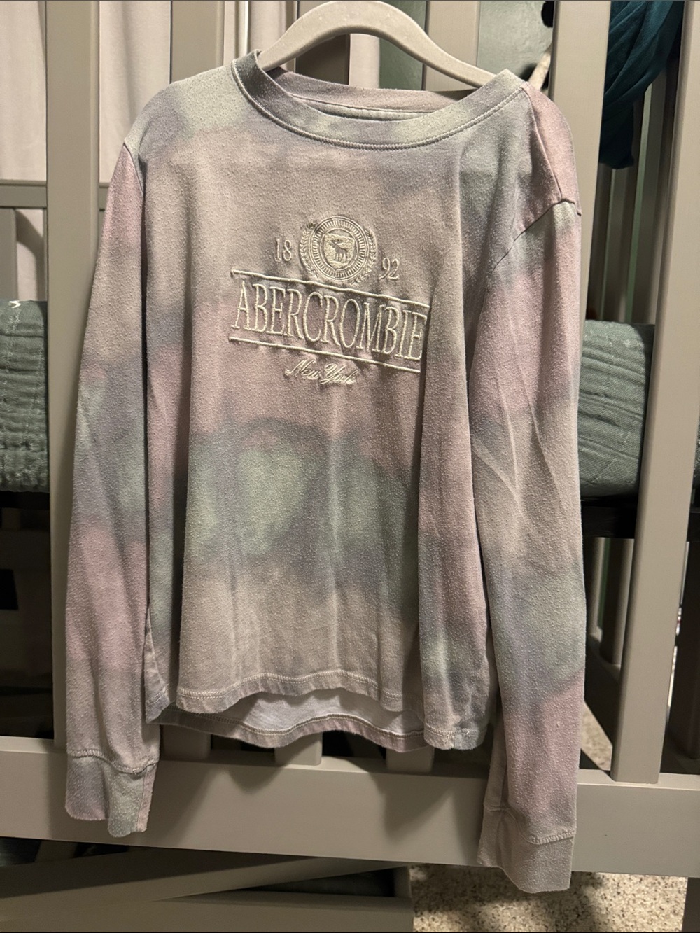 abercrombie kids Pastel Tie-Dye Long Sleeve Tee - Pink, Blue, Green